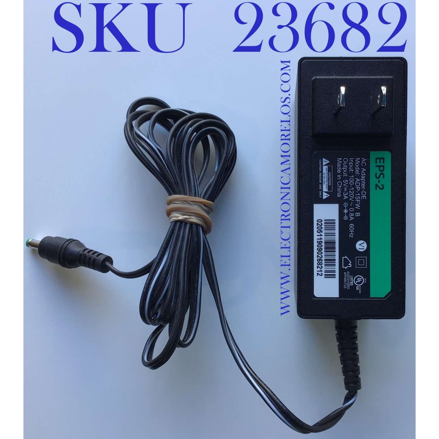 ADAPTADOR COMCAST VCA EPS-2 / NUMERO DE PARTE ADP-15FW B / MODELO ADP-15FW B / ENTRADA VCA 100-120V~50-60Hz .8A / SALIDA VCD 5V-3A	